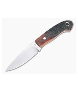Mike Irie Sport 100 Bird and Trout Satin CPM-154 Red Jigged Bone Fixed Blade 4506