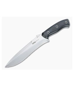 Mike Irie TFK Tactical Field Knife Satin CPM-154 Black Canvas Micarta Fixed Blade 4521