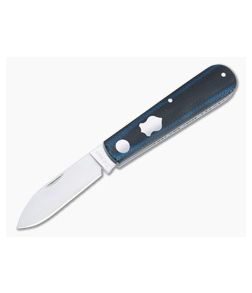 Sakman Knives Oryx Spear Point Satin N690 Blue/Black Micarta Slip Joint Folder 4574