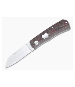 Sakman Knives Rhino Sheepsfoot Satin N690 Chocolate/Brown/Red Richlite Slip Joint Folder 4580