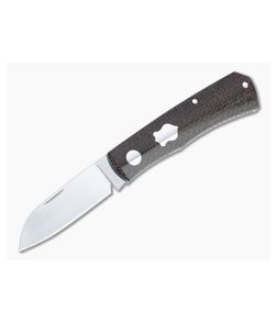Sakman Knives Rhino Sheepsfoot Satin N690 Burlap Micarta Slip Joint Folder 4582