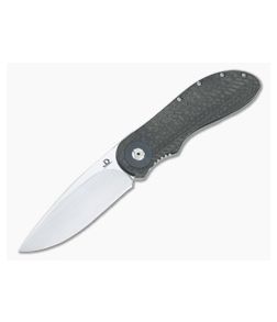 JD Van Deventer Custom EDC Front Flipper Drop Point Carbon Fiber Titanium Frame Lock 4586