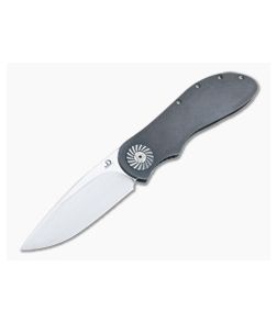 JD Van Deventer Custom EDC Front Flipper Drop Point Turbo Cut Collars Titanium Frame Lock 4593