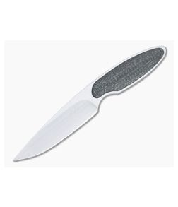 JD Van Deventer Custom V1 Neck Knife 12c27 Silver Lightning Strike Carbon Fiber Fixed Blade 4599