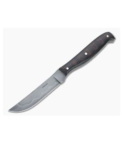 Chuck Hawes Custom Trailing Point Hamon W2 Python Micarta Fixed Blade Knife 4614