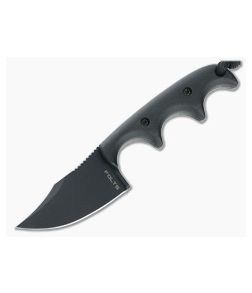 Alan Folts Custom Minimalist Bowie Black CPM-154 Black G10 Fixed Blade Neck Knife 4636