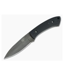 Aaron Frederick Custom Work Horse Spear Point Patina 1095 Black G10 Fixed Blade Knife 4649