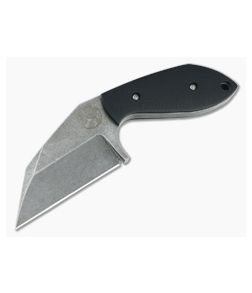 Trash Panda Knives F Off Stonewashed CPM-3V Black G10 Fixed Blade Knife 4656