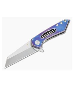 Sergey Rogovets Model 17 Two-Tone Satin S45VN Anodized Titanium Flipper 4660