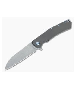 Burger Custom Sierra Acid Wash Elmax Blue Hardware Dark Titanium Frame Lock Flipper 4686