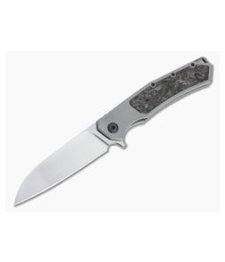 Burger Custom Sierra Satin Elmax Copper Dark Matter Fat Carbon Titanium Frame Lock Flipper 4687