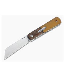 Enrique Pena Custom Front Flipper Barlow Bolstered Antique Paper Micarta Folder 4704