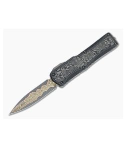 Heretic Custom Colossus D/E Bakers Forge Damascus Black Dunes Fat Carbon OTF Automatic 4727