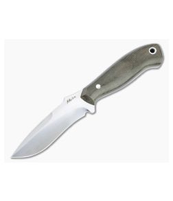 Mike Irie Model 113 Spear Point Satin S35VN Green Canvas Micarta Fixed Blade 4732