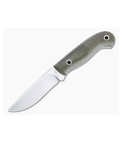 Mike Irie Model 110 Drop Point CPM-154 Green Canvas Micarta Fixed Blade 4744