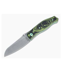 Alan Folts Utility Sheepsfoot Stonewashed CPM 154 Marbled Green G10 Folder 4747