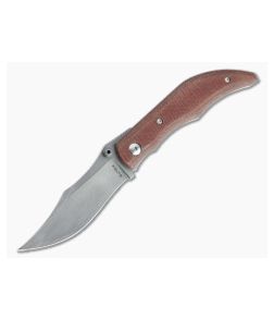 Alan Folts Sultan Tumbled CPM 154 Chili Red Micarta Folder 4754