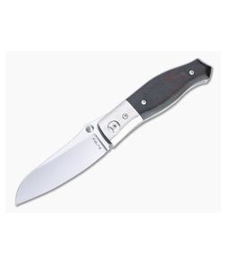 Alan Folts Utility Sheepsfoot Polished CPM 154 Titanium Bolstered Marbled Red G10 Folder 4755