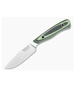 Camerer Knives Workman Drop Point Elmax Green and Black G10 Custom Fixed Blade 4760