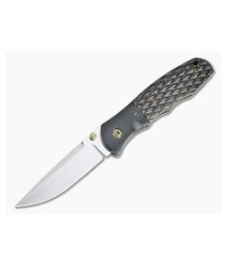 John W. Smith Custom Nexus Satin S45VN Zirc Bolstered Lightning Strike Carbon Fiber Folder 4776