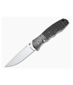 John W. Smith Custom Nexus Satin S45VN Carbon Fiber Bolstered Black Palm Wood Folder 4777