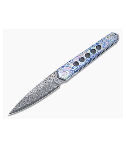 Sergey Rogovets IcePick XL Front Flipper Damacore Timascus Frame Lock Folder 4779