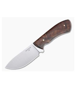 Camerer Knives Small Nessmuk Forged 8670 Mesquite Burl Custom Fixed Blade 4781