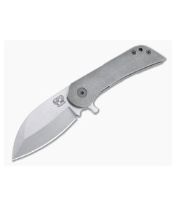 Grindhouse Knives KD #3 Flipper Stonewashed XHP Tumbled Titanium Folder 4785