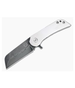 Grindhouse Knives KD #6 Flipper Hamon 1095 Satin Titanium Folder 4789