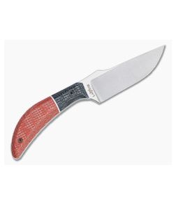 Lhotak Designs RL2 EDC Chisel ATI 425 Orange and Black Jute Micarta Fixed Blade 4797