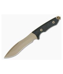 Spartan Ronin Shinto FDE S45VN Black Canvas Micarta Nylon Sheath Fixed Blade 47DEBKNLTN