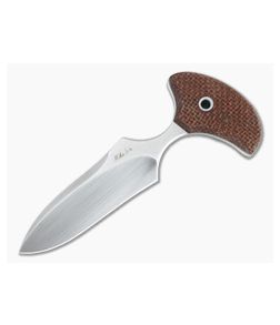 Mike Irie Custom Version 3 Push Dagger CPM-154 Brown Burlap Micarta Fixed Blade 4815