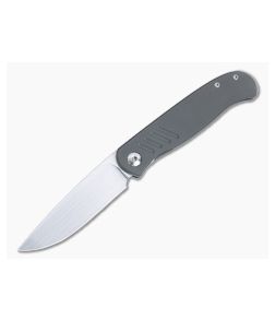 Burger Custom Atlas SFL M390 Drop Point Dark Full Titanium Front Flipper 4826