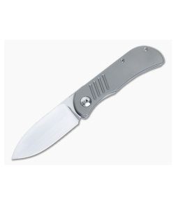 Burger Custom EXK SFL M390 Spear Point Full Titanium Silver Accents Front Flipper 4848