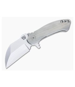 Grindhouse Knives TMAx 2.0 #2 Flipper Titanium Handles Hand Rubbed Satin CTS-XHP Sheepsfoot Blade 4862