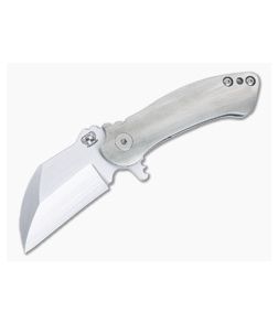 Grindhouse Knives TMAx 2.0 #3 Flipper Titanium Handles Hand Rubbed Satin CTS-XHP Sheepsfoot Blade 4863
