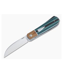 Enrique Pena Custom Swayback Front Flipper Bolstered Blanket Micarta Satin 154CM Wharncliffe 4871