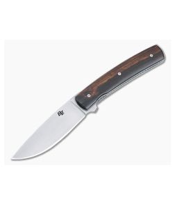 Brad Zinker FR Liner Lock Flipper Desert IronWood Scales Tumbled CPM-154 Drop Point 4889