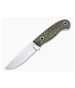 Mike Irie Model 110 Fixed Blade Dyed Stabilized Maple Handles Satin CPM-154 Drop Point Blade 4897