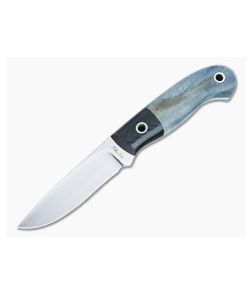Mike Irie Model 110 Fixed Blade Micarta Bolstered Dyed Stabilized Maple Handles Satin CPM-154 Drop Point Blade 4899
