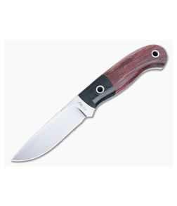 Mike Irie Model 110 Fixed Blade Micarta Bolstered Dyed Stabilized Maple Handles Satin CPM-154 Drop Point Blade 4900