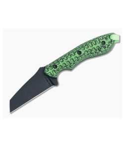 Alan Folts Custom S.P.I.T. Neck Knife Textured Toxic/Black G10 Handles Black CPM-154 Reverse Tanto Blade 4913