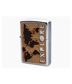 Zippo Windproof Lighter Woodchuck USA Explore Design 49171