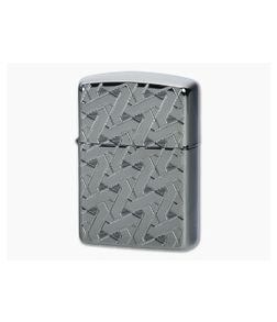 Zippo Windproof Lighter Armor Geometric Weave Design Black Ice 49173