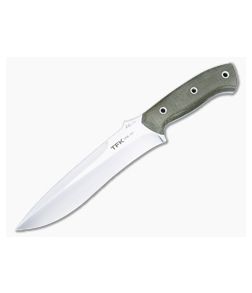 Mike Irie TFK Tactical Field Knife Green Canvas Micarta CPM-154