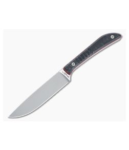 Lhotak Designs Scrap Knife Black Snake Juma with Red G10 Liner ATI 425 Drop Point Blade 4947
