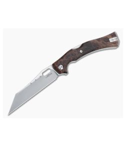 Lhotak Designs Prototype Folder Redwood Burl Handle ATI 425 Wharncliffe Blade 4950