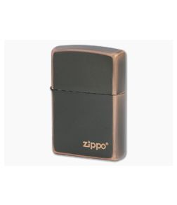 Zippo Windproof Lighter Classic Rustic Bronze Zippo Logo 49839ZL