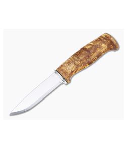 Helle Knives Fjellkniven 12C27 Curly Birch Fixed Blade Knife