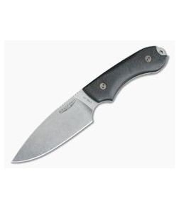 Bradford Knives Guardian4 Full Flat Grind 3D Carbon Fiber Stonewashed 3V Fixed Blade Knife